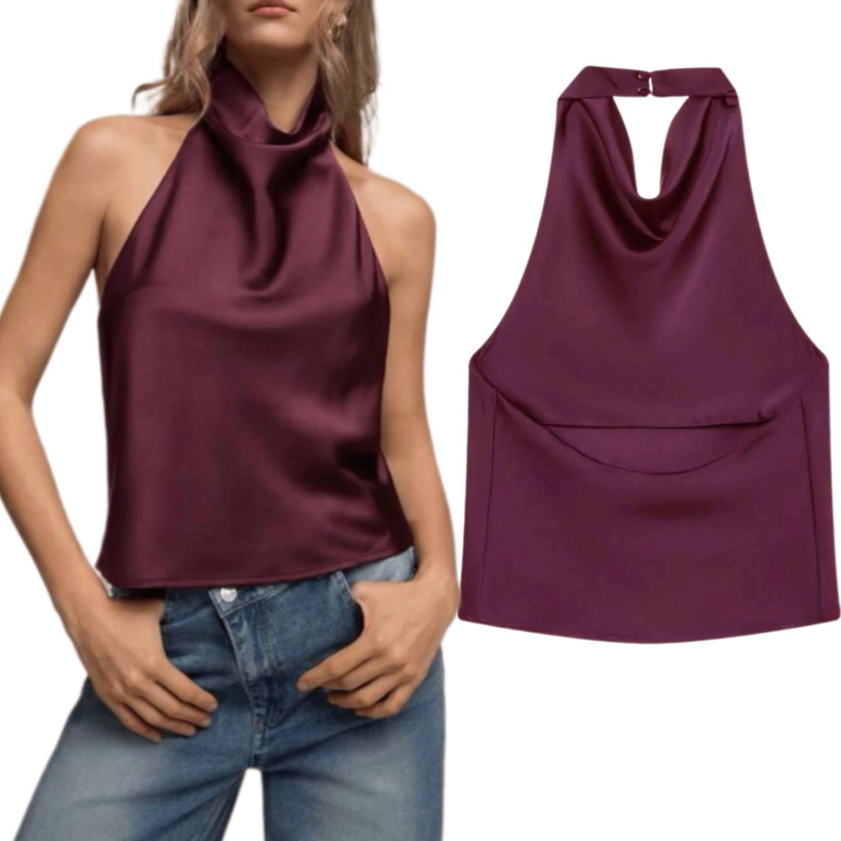 HALTER SATIN