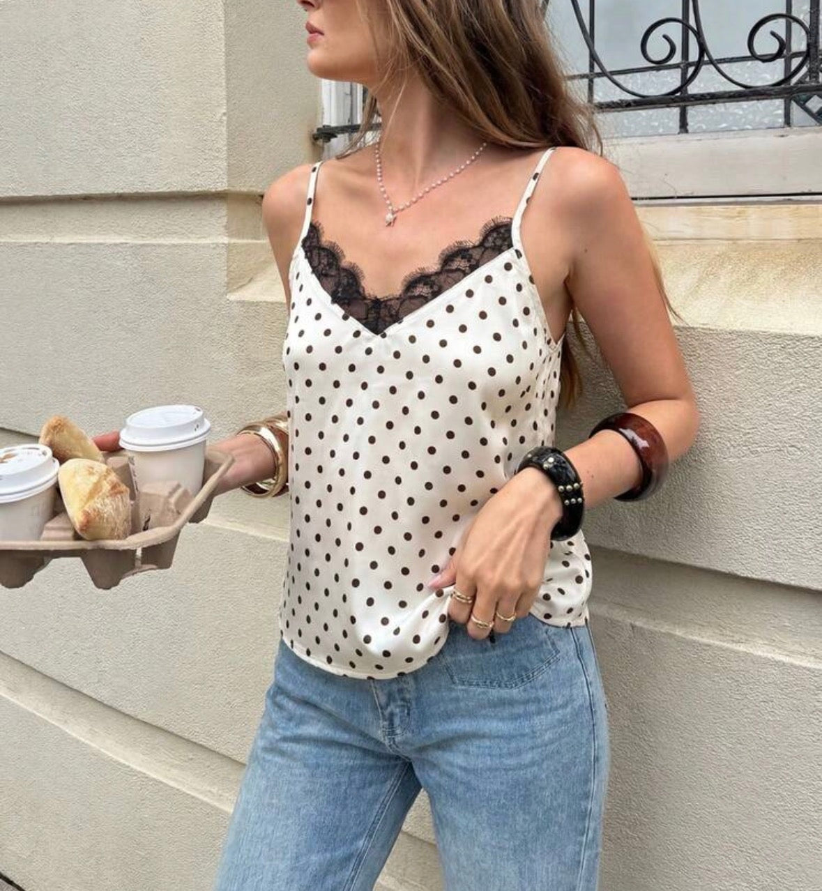 BLUSA POLKA ENCAJE ✨