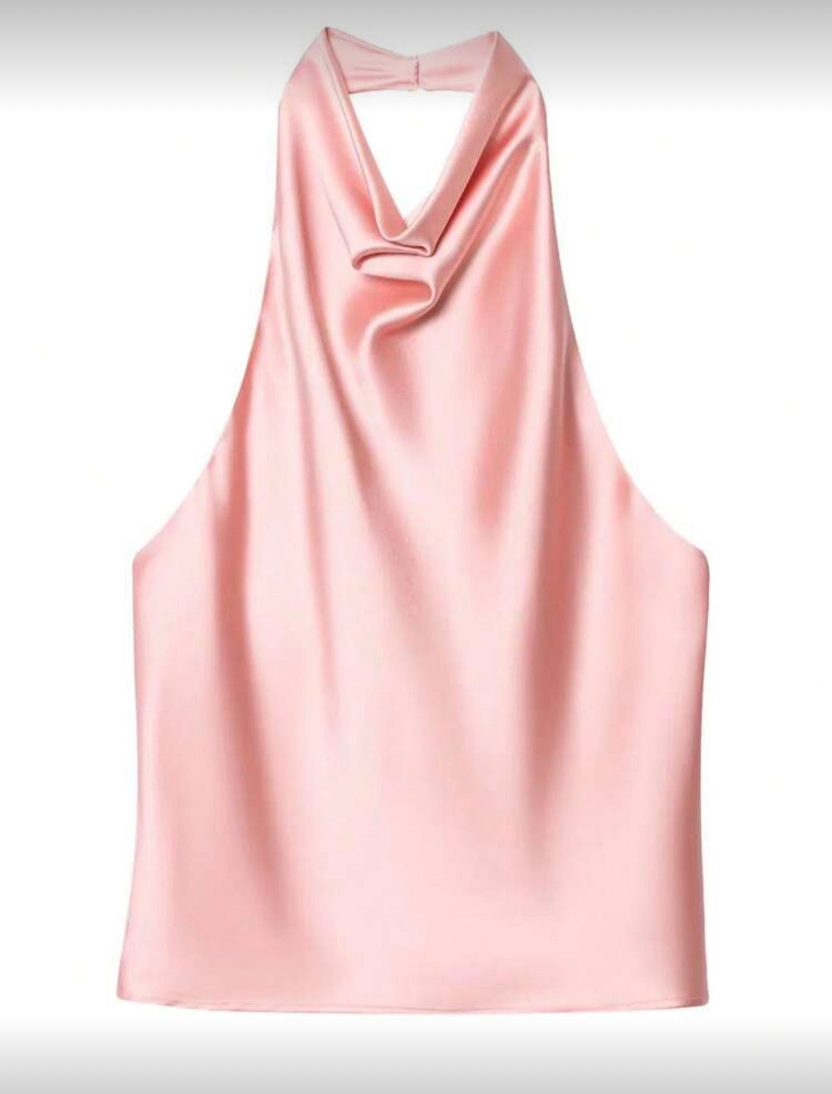 BLUSA HALTER CASCADA SATIN ✨