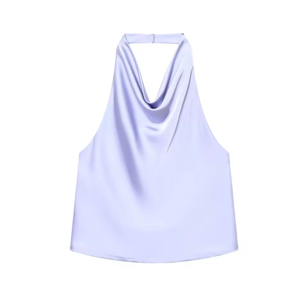 BLUSA HALTER CASCADA SATIN ✨